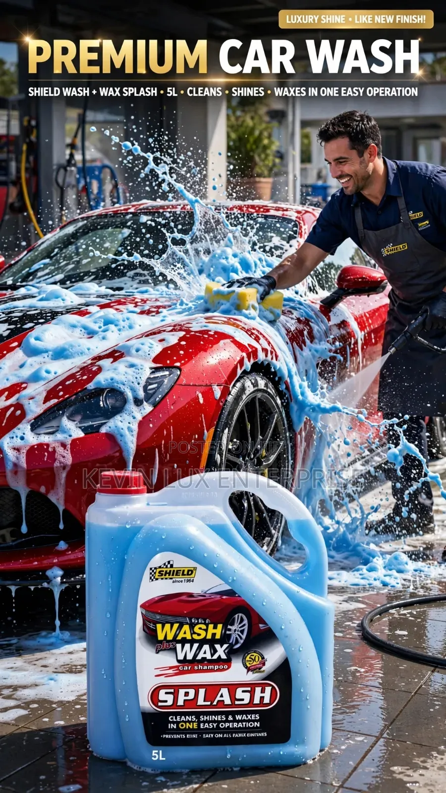 Car Wash Wax Shampoo 5 Liter Shield