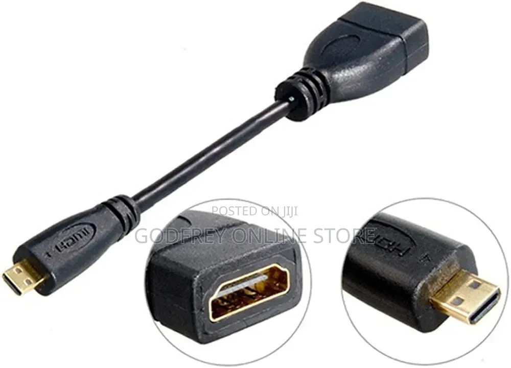 Micro HDMI Male to HDMI Female Adapter Short Cable 10cm