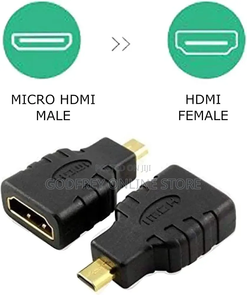 HDMI Adapter, HDMI Type-a to Micro Type-D, Black, 7 Cm