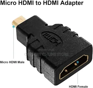 HDMI Adapter, HDMI Type-a to Micro Type-D, Black, 7 Cm