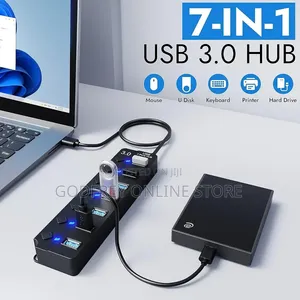 3.0 USB Hub 7port High Speed Fast Charging