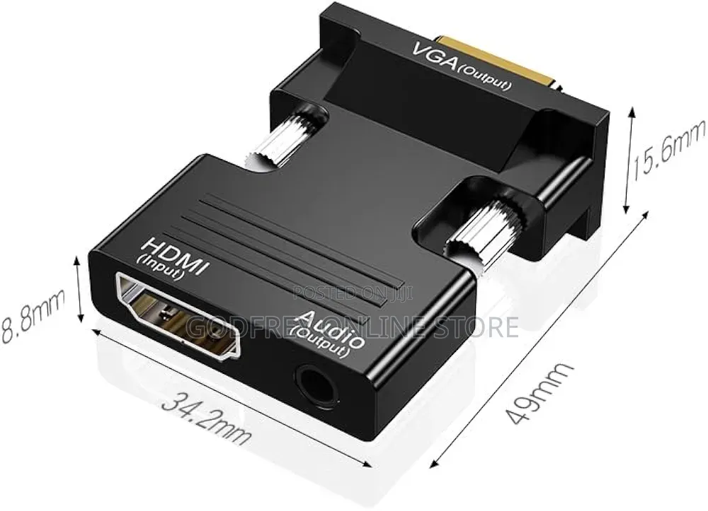 HDMI Female to VGA Male Converter Adapter With Audio