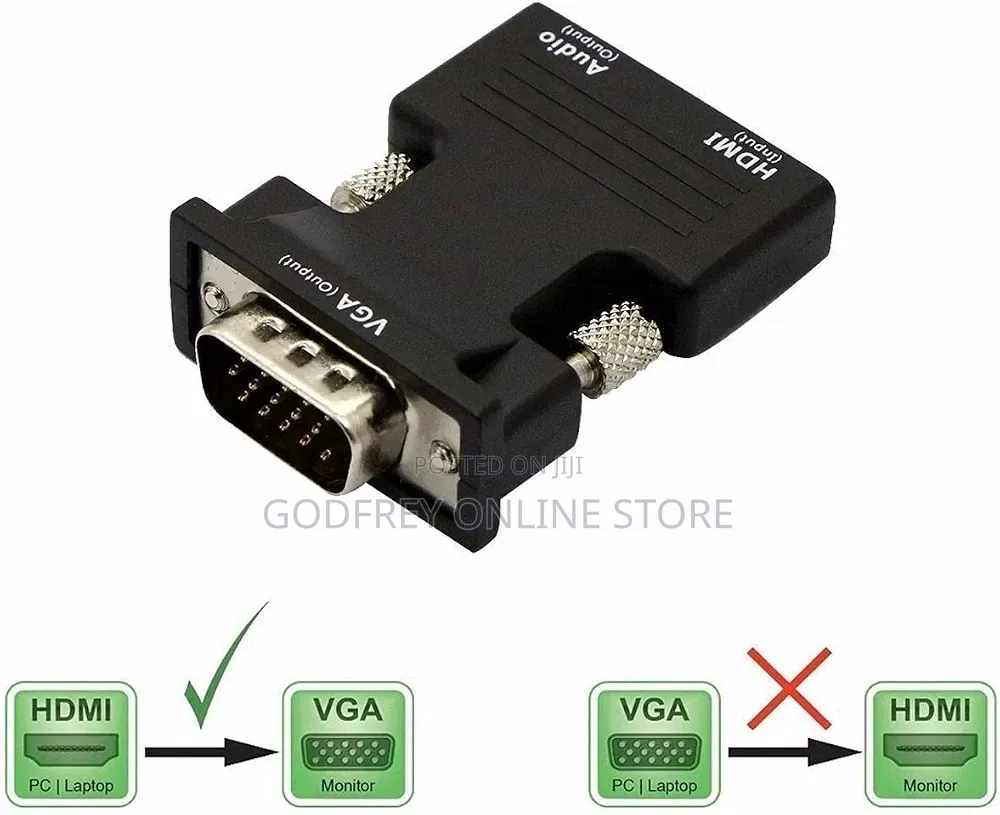 HDMI Female to VGA Male Converter Adapter With Audio
