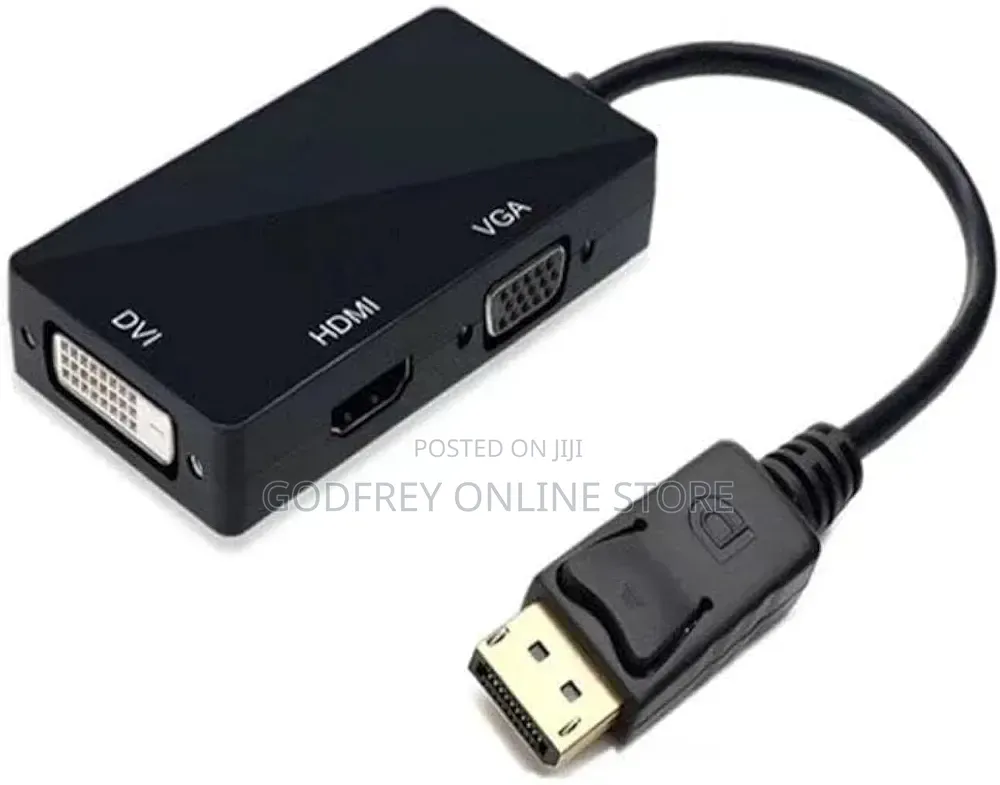 3-in-1 DisplayPort to HDMI, DVI, and VGA Multi-Function Adapter