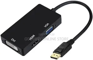 3-in-1 DisplayPort to HDMI, DVI, and VGA Multi-Function Adapter