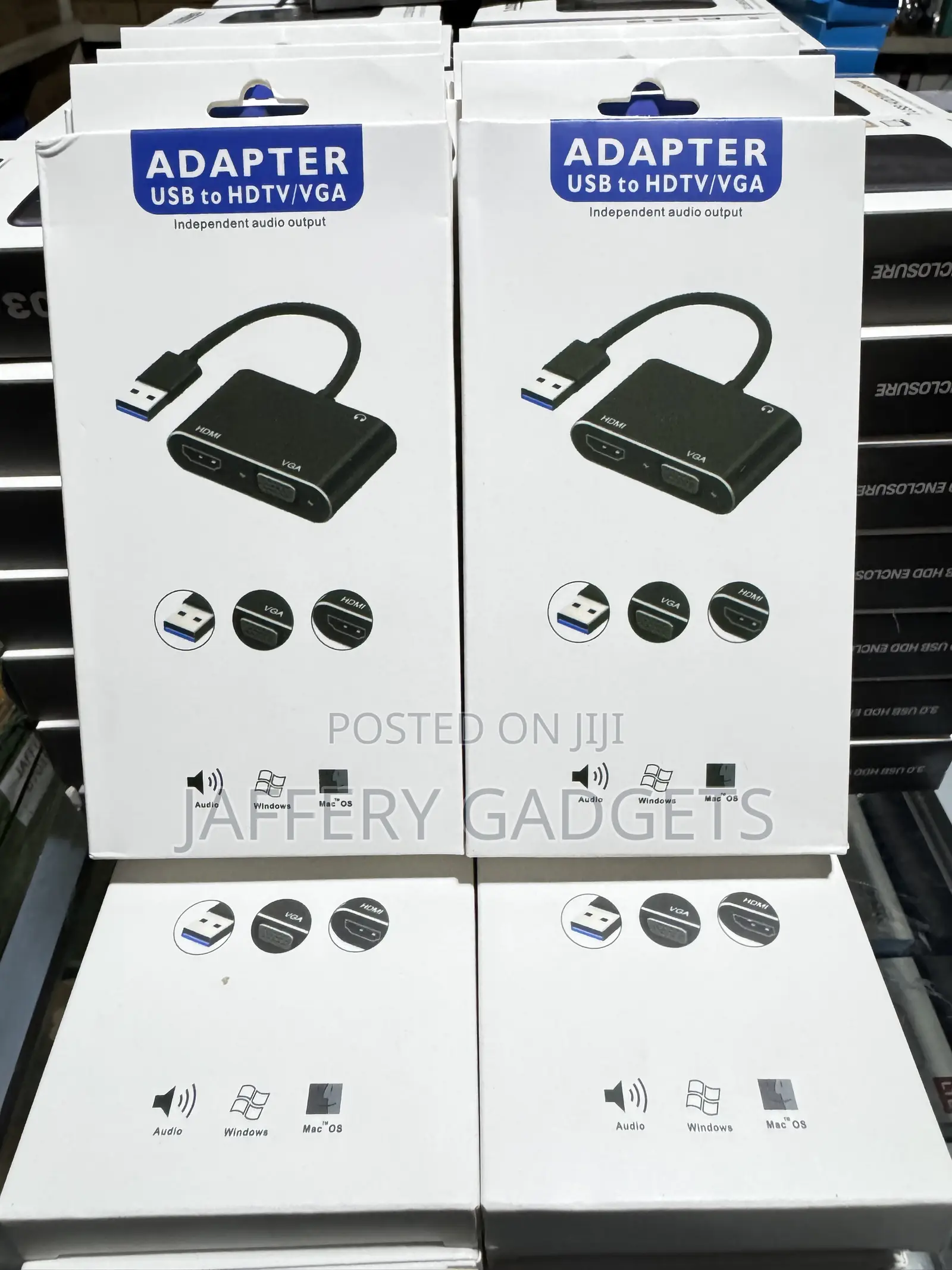 USB to HDMI + VGA Adapter With Audio Output
