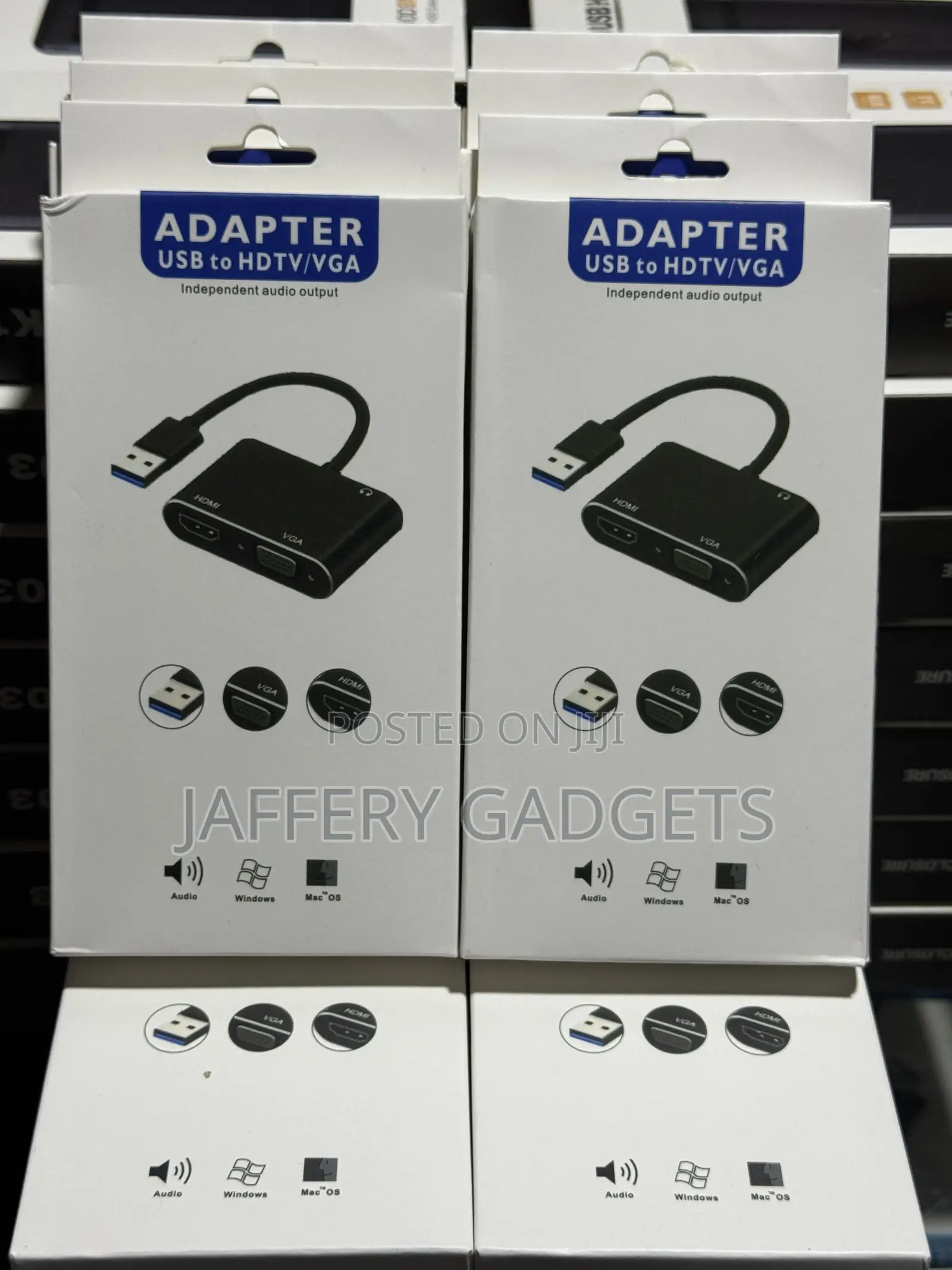 USB to HDMI + VGA Adapter With Audio Output