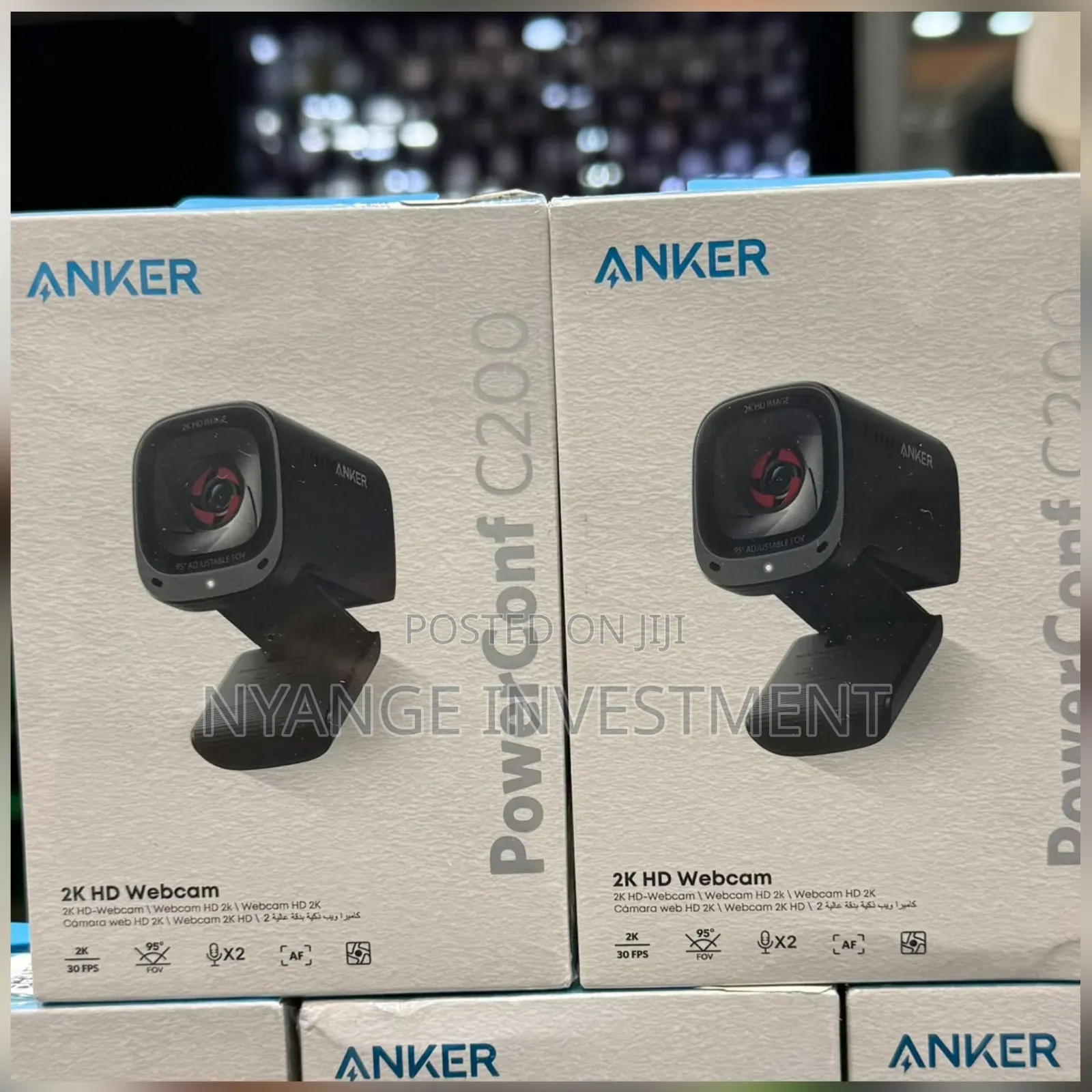 Anker PowerConf C200 2K Webcam for PC/Laptop/Mac, Computer Camera