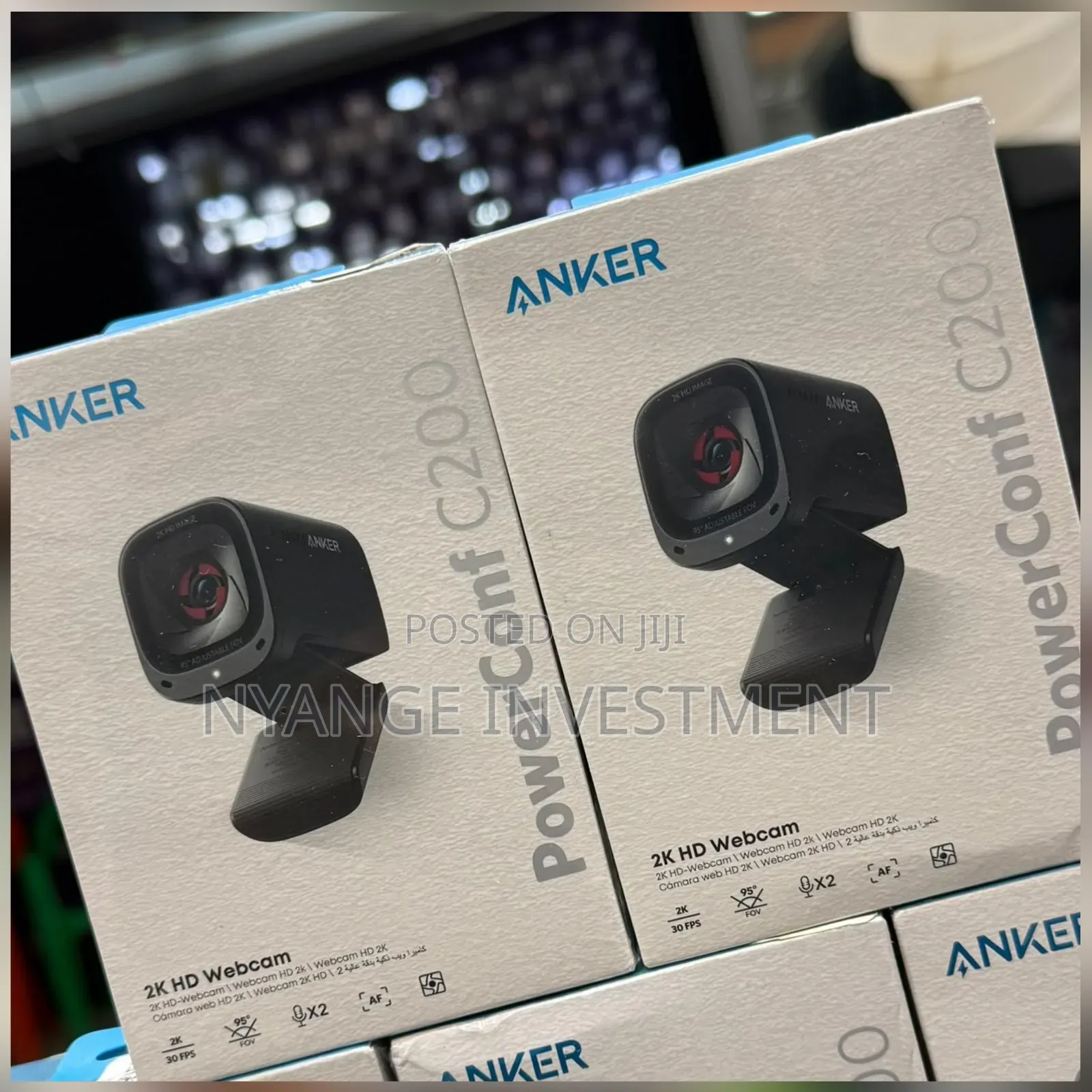 Anker PowerConf C200 2K Webcam for PC/Laptop/Mac, Computer Camera