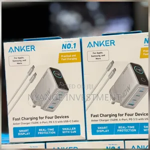 Anker 140W USB C Charger, Laptop Charger, 4-Port Multi-Device .
