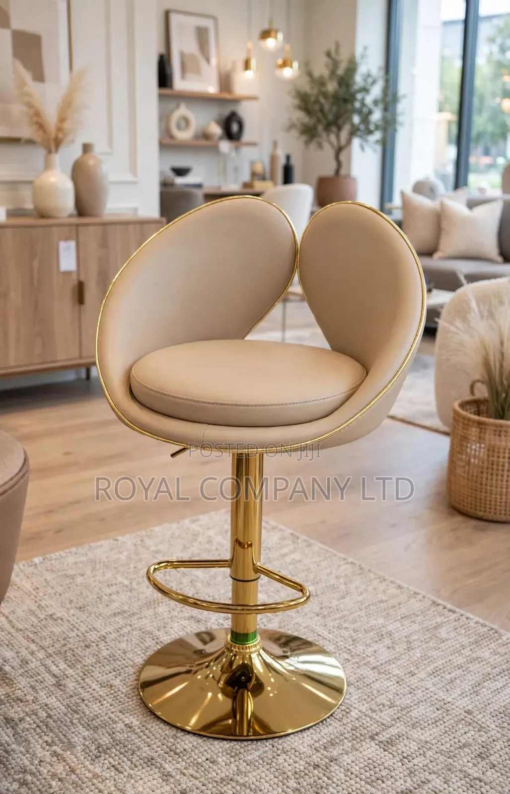 Modern Curved Counter Stool