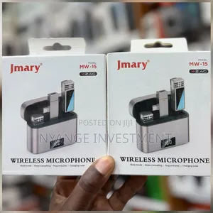 The Jmary MW-15 2.4G Dual Wireless Lavalier Microphone.