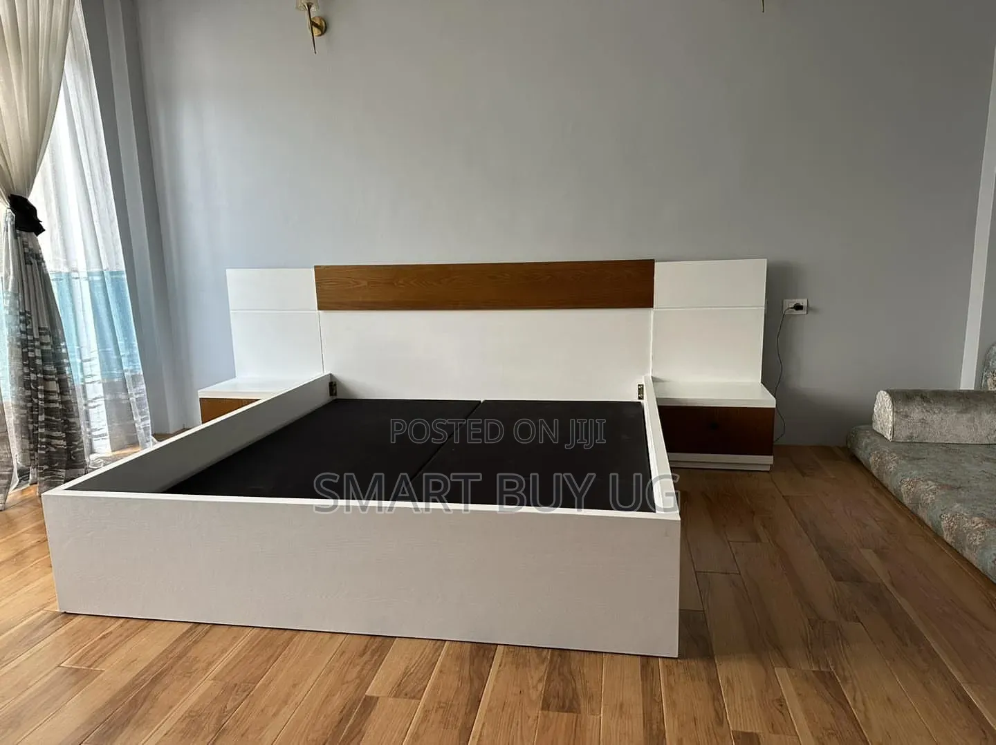 6x6 Wooden King Bed Drawers | Wood Frame Free Install Bd730