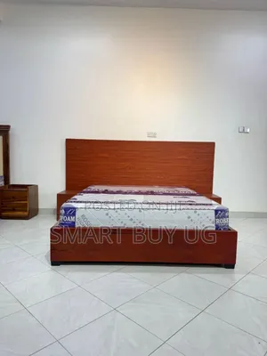 5x6 Wooden Double Bed Frame | Wood Drawers Free Install Bd731
