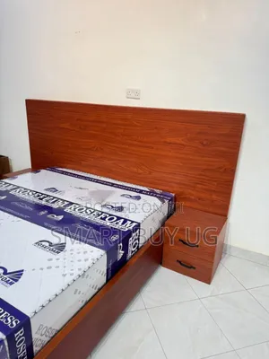 5x6 Wooden Double Bed Frame | Wood Drawers Free Install Bd731