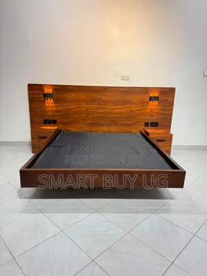 Floating 5by6 Wooden Bed Frame With Drawers Bd728
