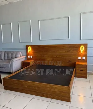 5by6 Wooden Double Bed Frame Dark Brown Bd735