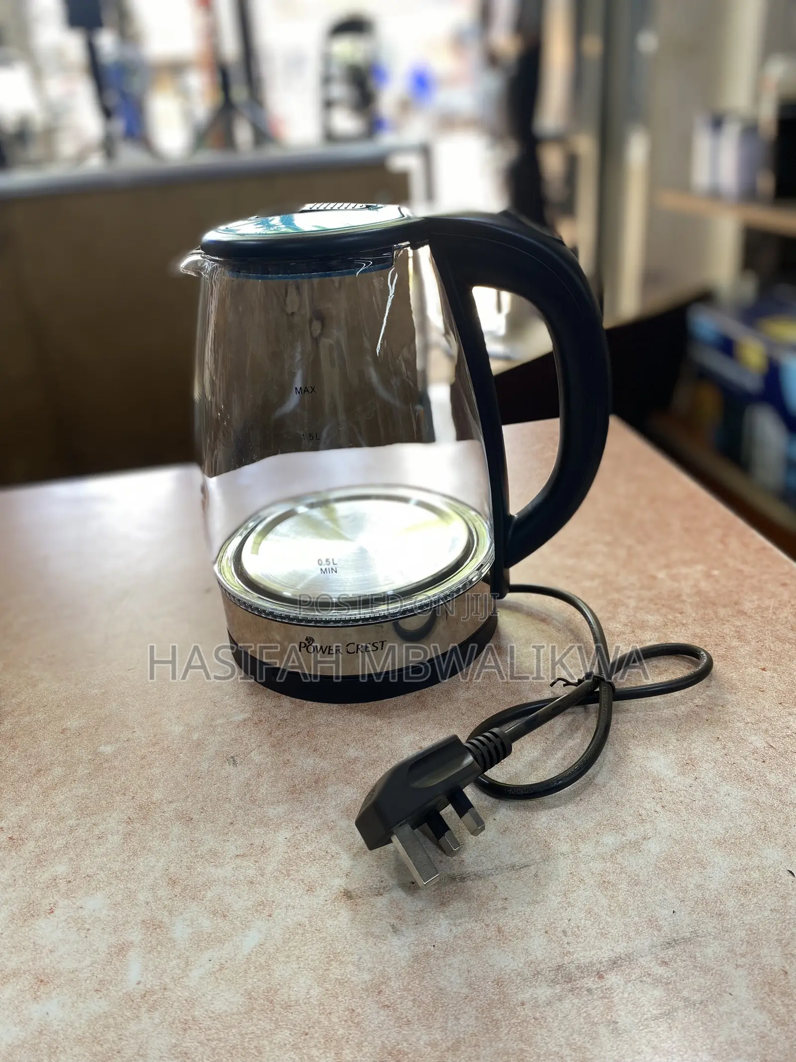 Power Crest Electric Kettle 1.5L