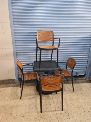 Elegance Outdoor Matted Table and Chairs Plastic Table and Chairs