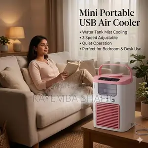 3-in-1 Mini Portable Air Cooler Fan With Humidifier & LED Light
