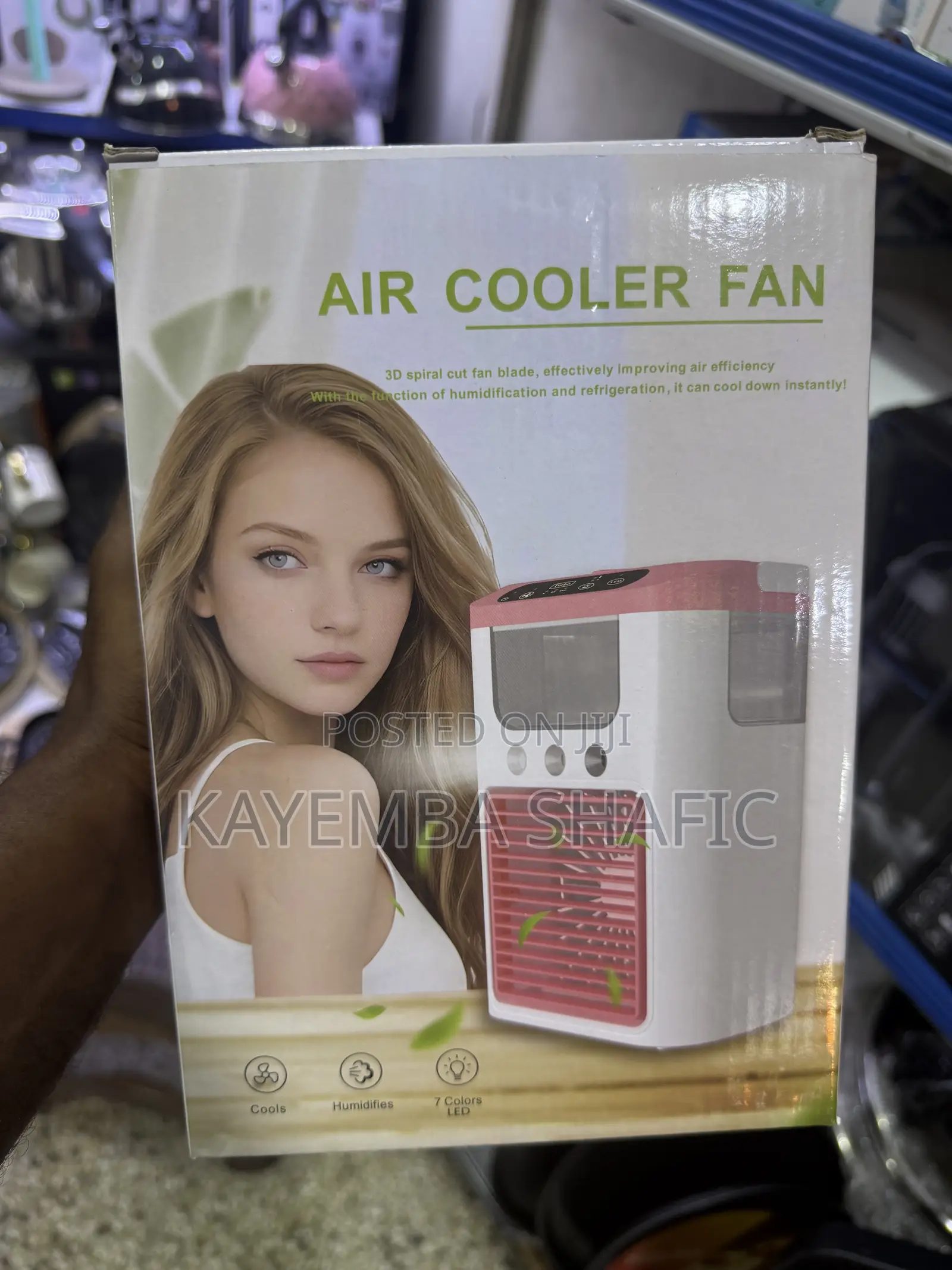 3-in-1 Mini Portable Air Cooler Fan With Humidifier & LED Light