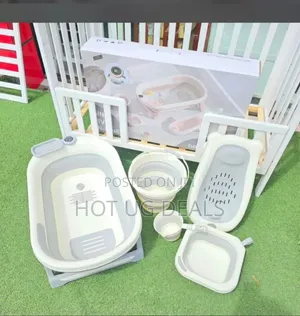 Silicone Bath Set 5-in-1 | Complete Foldable Baby Bath Tub Set