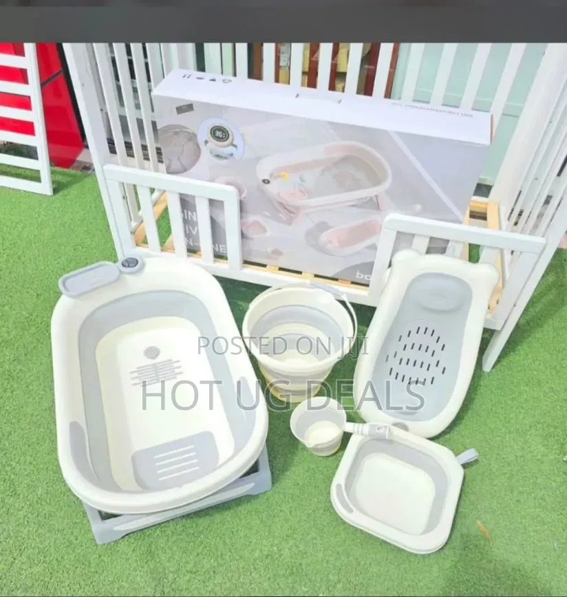Silicone Bath Set 5-in-1 | Complete Foldable Baby Bath Tub Set