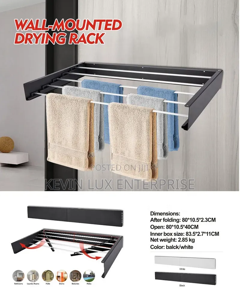 Wall Mounted Drying Rack 80cm
