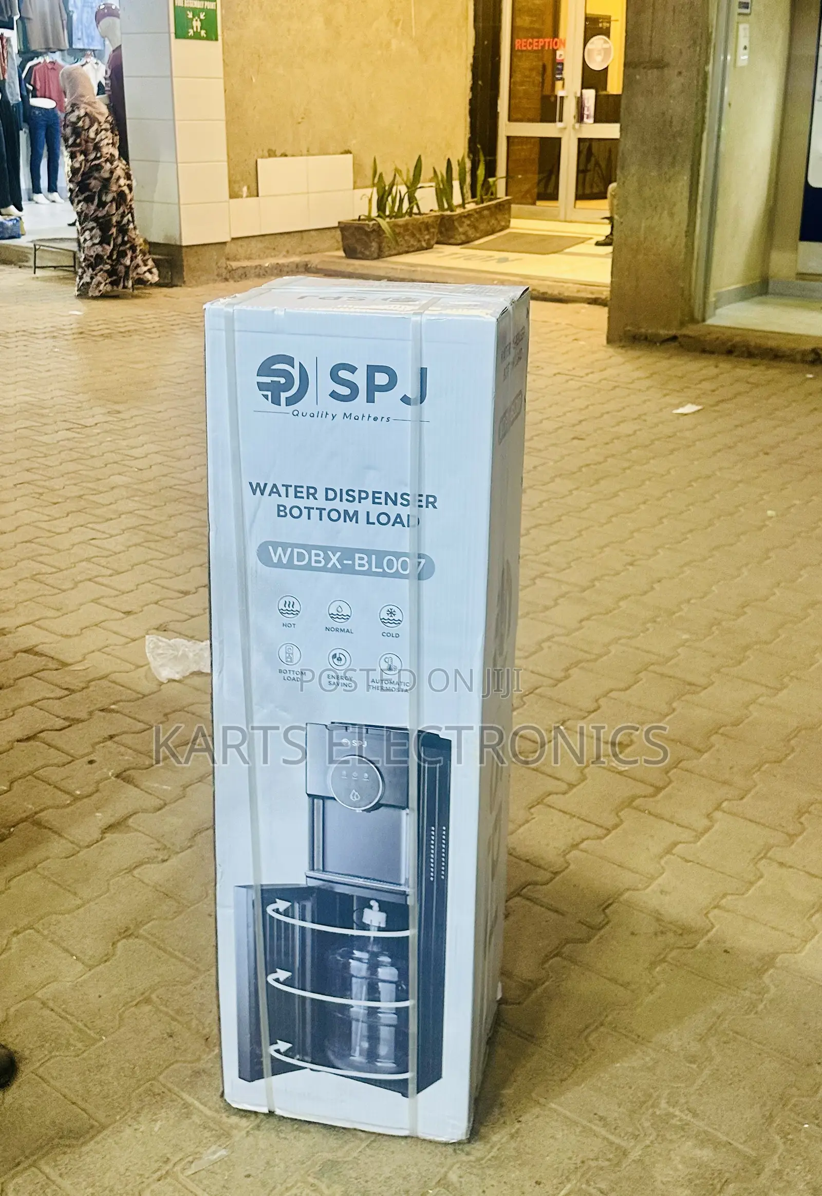 SPJ Water Dispenser WDB-BL007 3Tap Water Dispenser With Bottom Fridge
