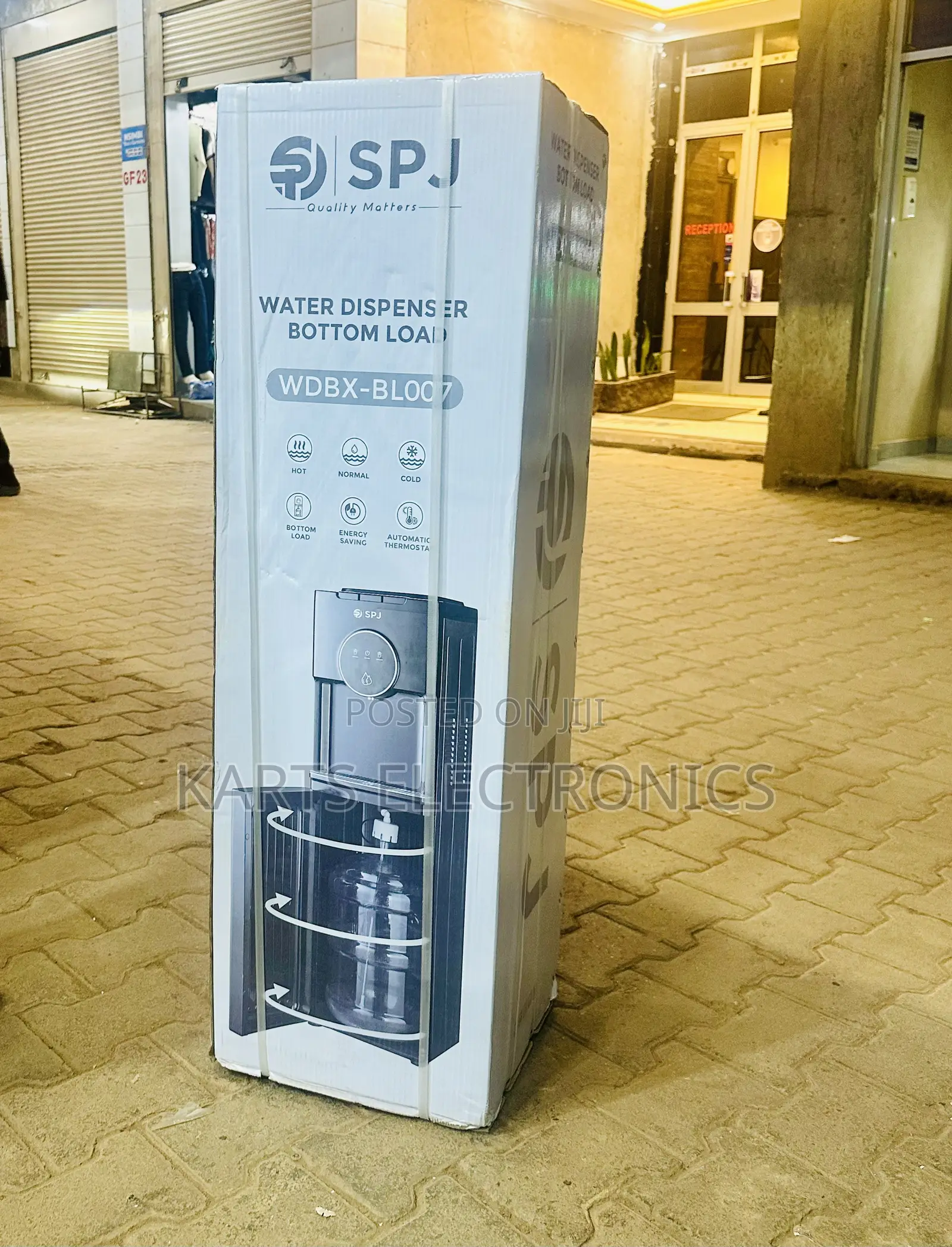 SPJ Water Dispenser WDB-BL007 3Tap Water Dispenser With Bottom Fridge