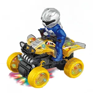 Battery-Powered Toy Quad Bike With a Rider