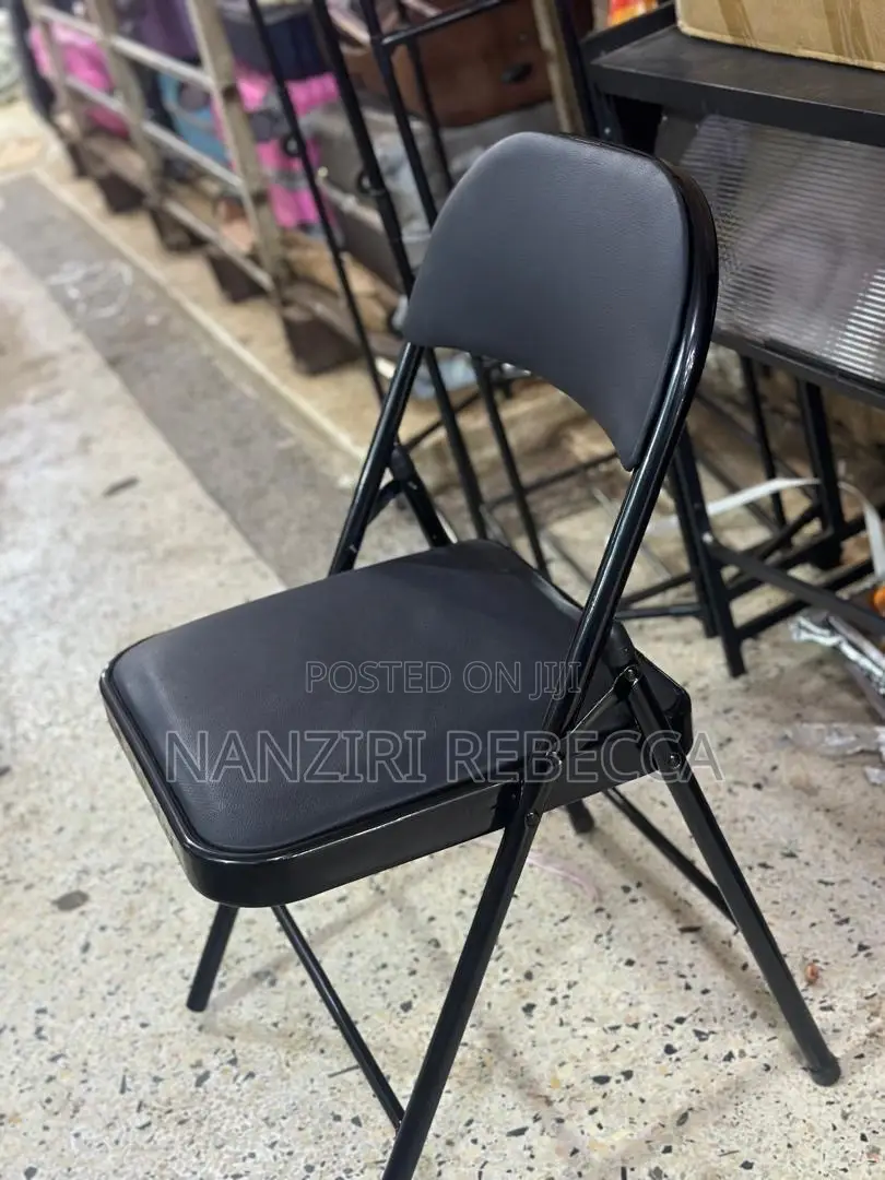 Foldable Glass Table With 2chairsBlack Colour