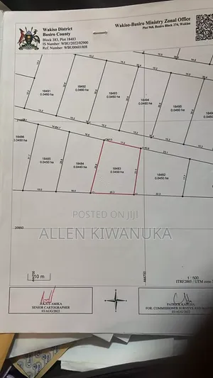 Quick Sale 100*50ft Land Title Kitende