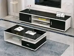 White TV Stand/Classic Center Table/TV Stand/Glass Center Table