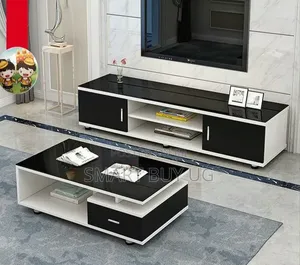 White TV Stand/Classic Center Table/TV Stand/Glass Center Table