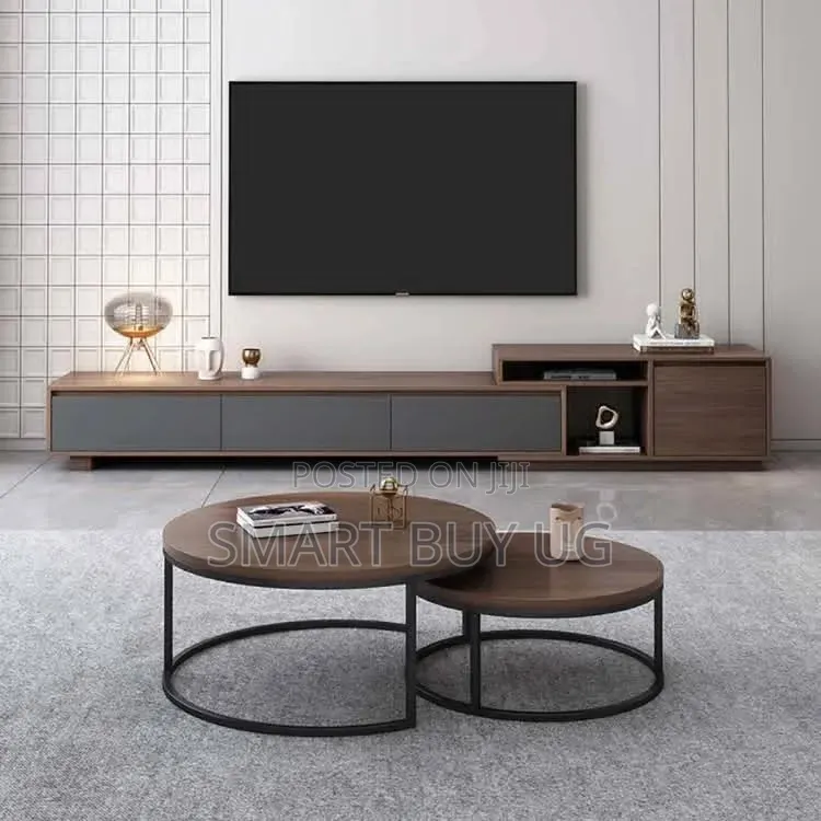 TV Stand/Center Table/TV Stand Unit/Wall Unit TV Stands 7ft Walnut
