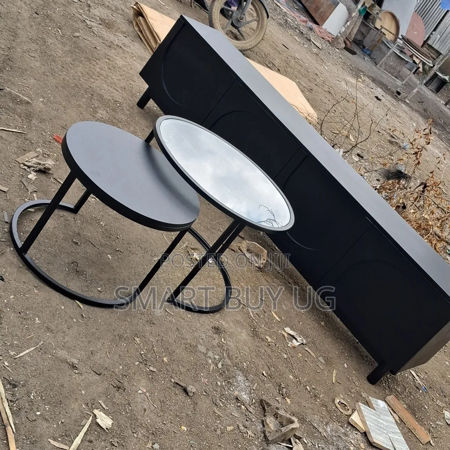 TV Stand/Center Table/Glass Center Table/Wooden TV Stand Black