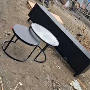 TV Stand/Center Table/Glass Center Table/Wooden TV Stand Black