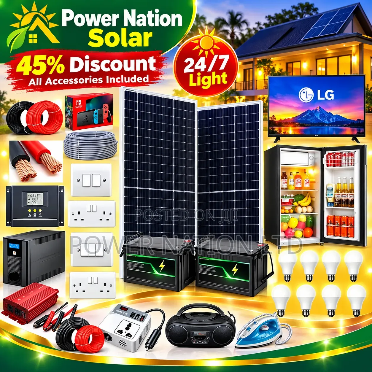 650w Massive Clean Energy Solar System Full Kit