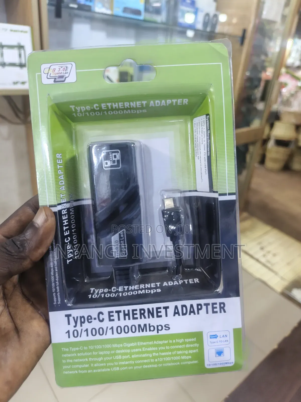Type-C Ethernet Adapter 10/100/1000Mbps,