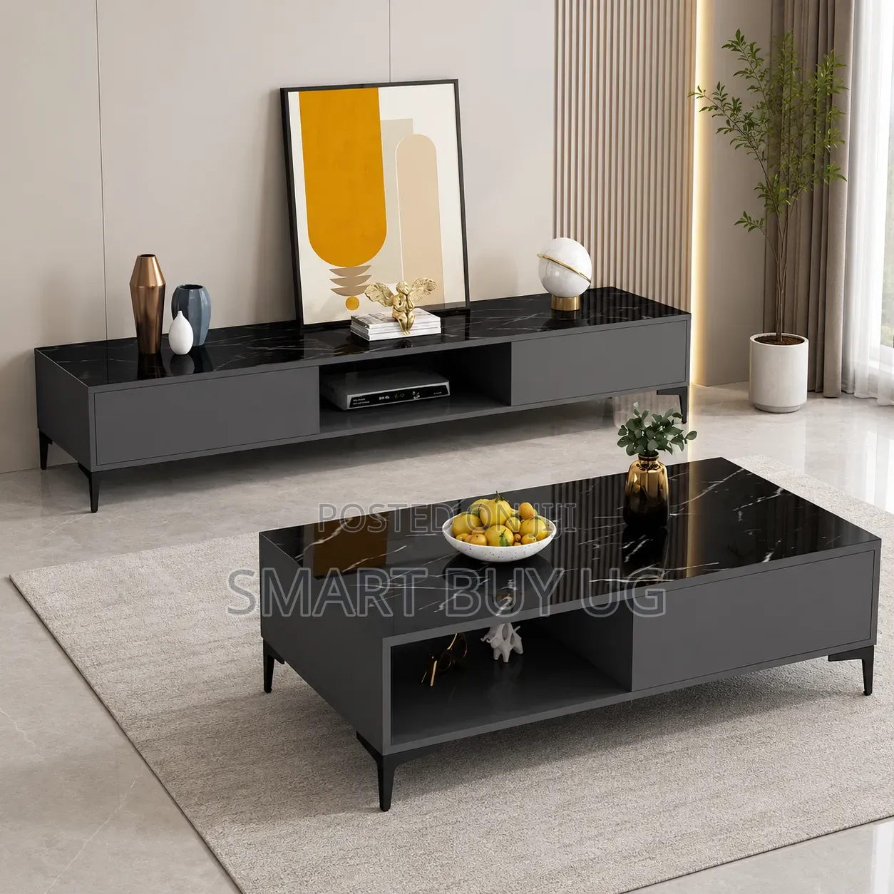 TV Stand/Center Table/TV Stand Center Table/Combo Marble Ct737
