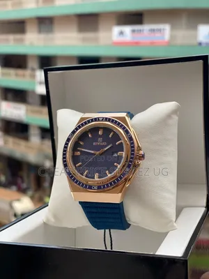 A REWARD Prime Men's Analogue Watch in Navy Blue and Rose Gold