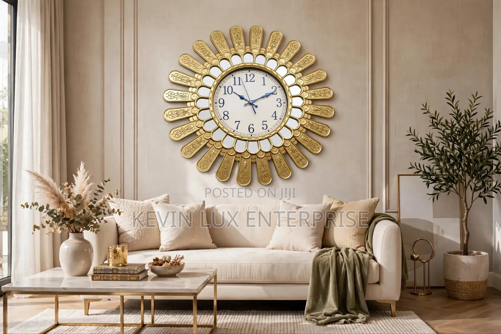 Sun Decoration Wall Clock
