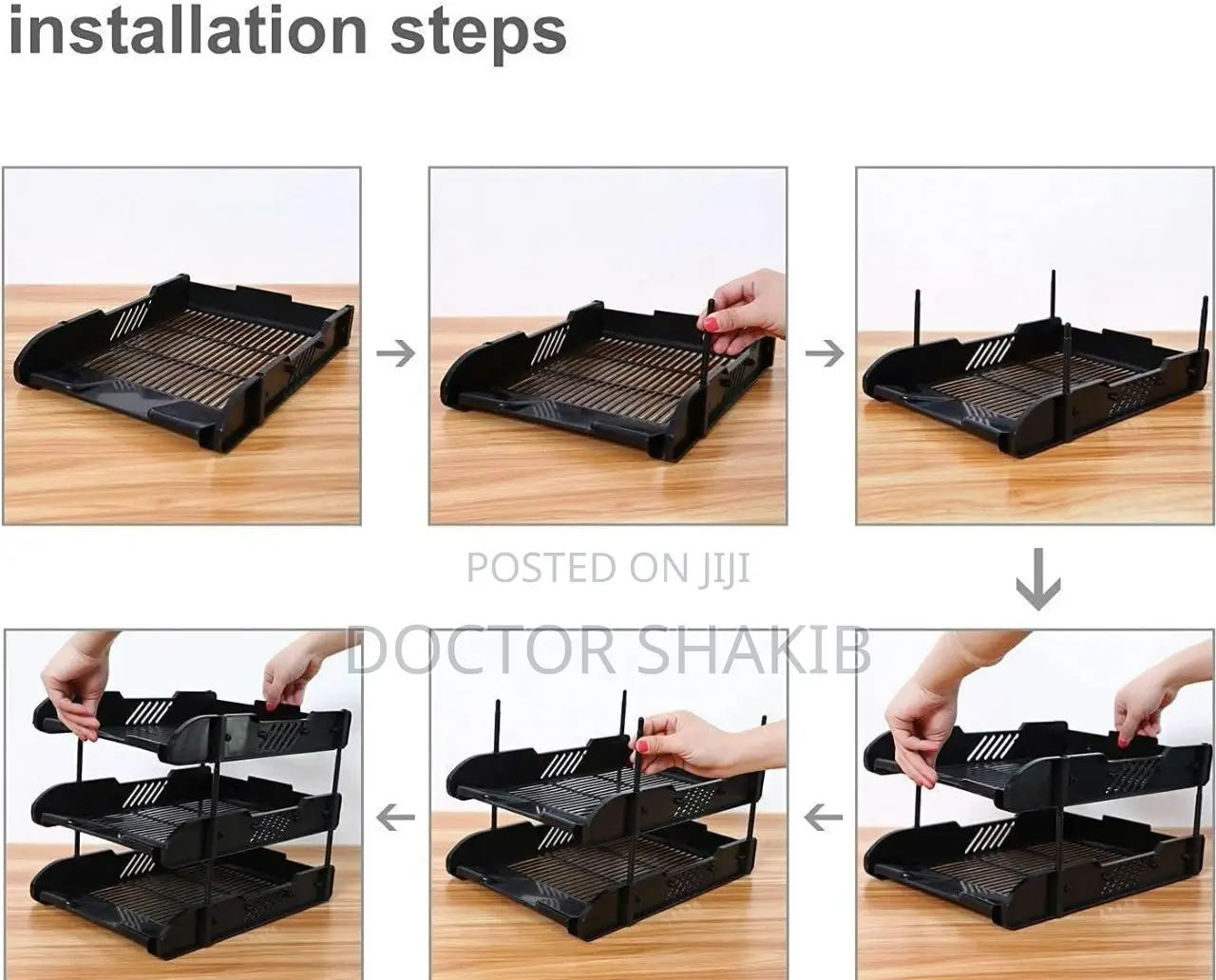 3 Tier Modern Document Tray Organizer