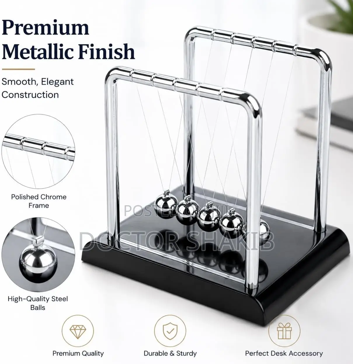 Standard Metallic Newton Pendulum