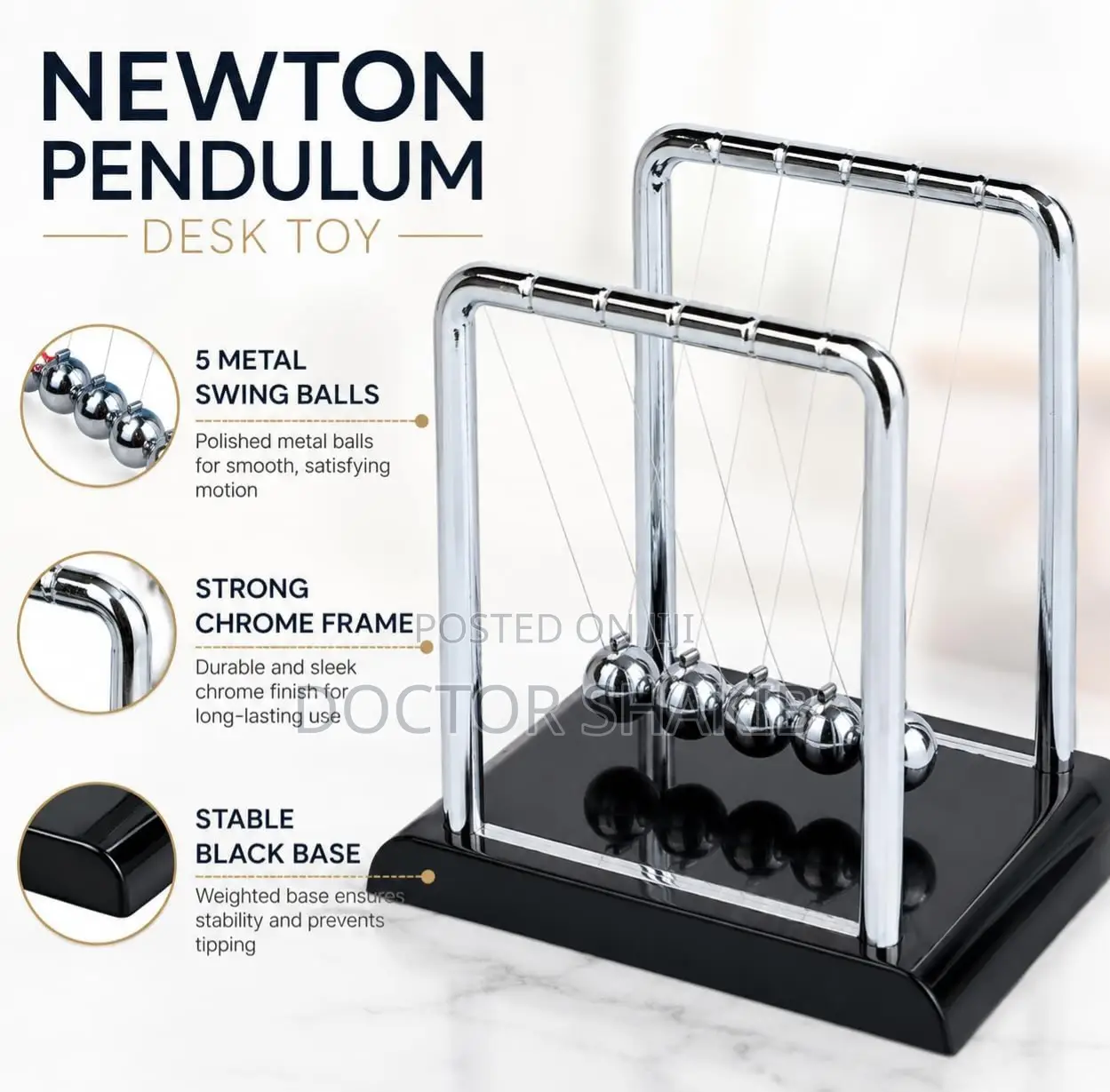 Standard Metallic Newton Pendulum