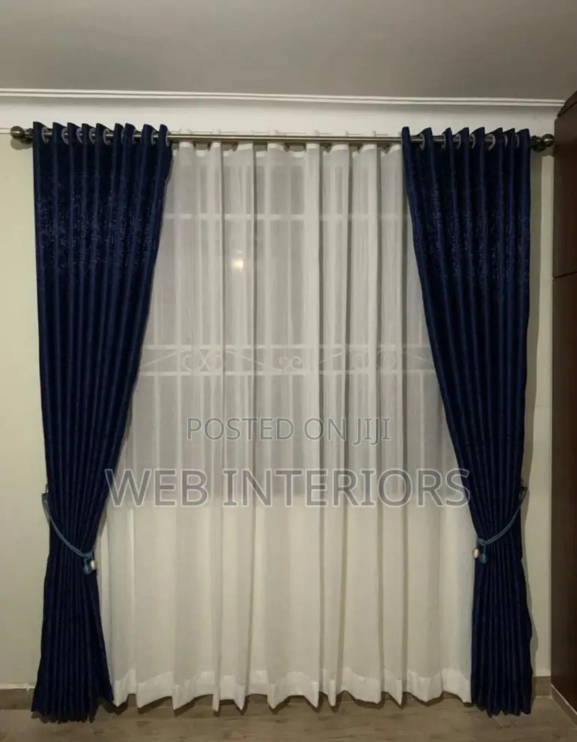 Heavy Blue Curtains
