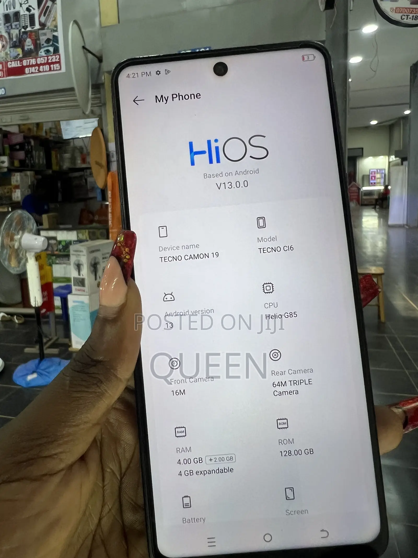 Tecno Camon 19 128 GB Black