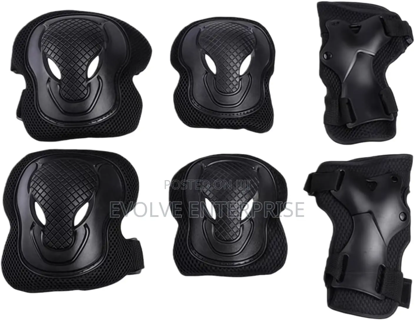 Adult Knee Pads Elbow Pads Wrist Guards Protector 6 in 1 Gear Set