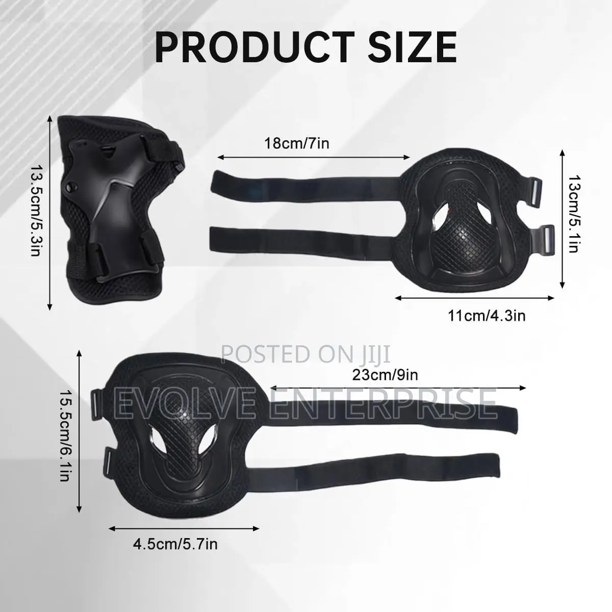 Adult Knee Pads Elbow Pads Wrist Guards Protector 6 in 1 Gear Set